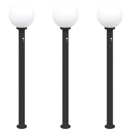 Pollare med sensor 3 st 120 cm svart IP44