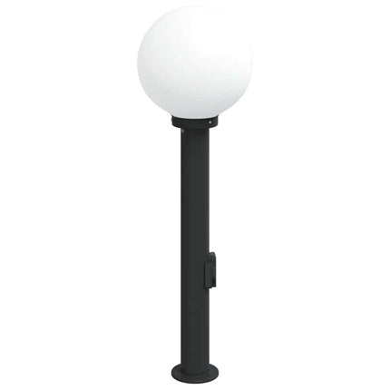 Pollare med uttag 80 cm svart IP44