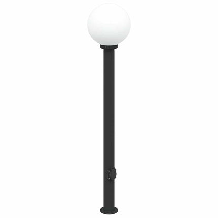 Pollare med uttag 120 cm svart IP44