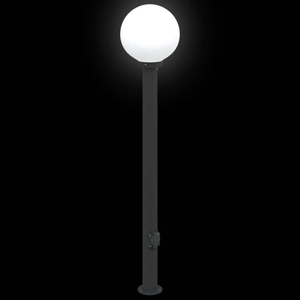Pollare med uttag 3 st 120 cm svart IP44