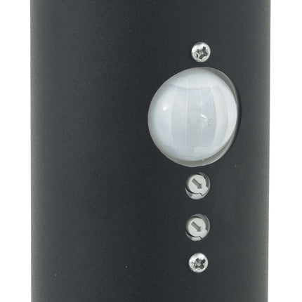 Pollare med sensor och uttag 80 cm svart IP44