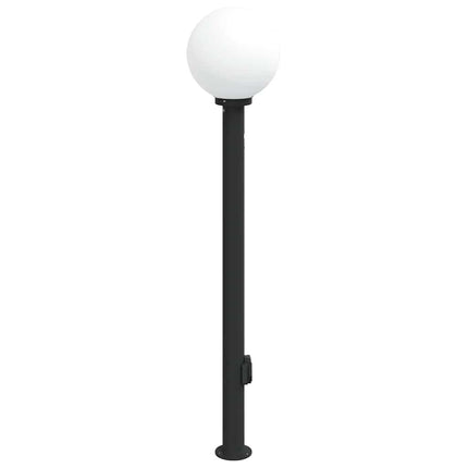 Pollare med sensor och uttag 120 cm svart IP44