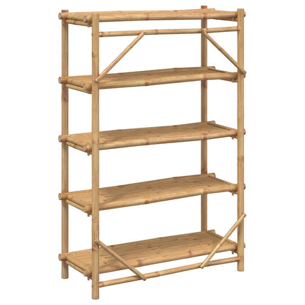Bokhylla 5 hyllplan 100x40x150 cm bambu