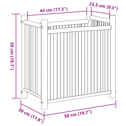 Odlingslåda 50x30x50 cm bambu