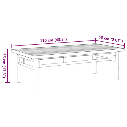 Soffbord 110x55x35 cm bambu