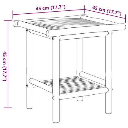 Soffbord 45x45x45 cm bambu