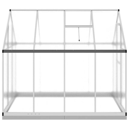 Växthus med ram silver 224x169x202 cm aluminium