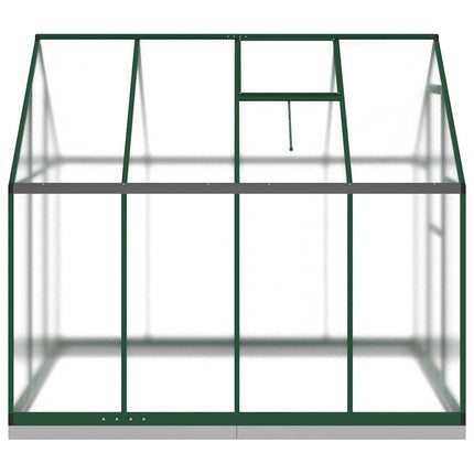 Växthus med ram grön 224x169x202 cm aluminium
