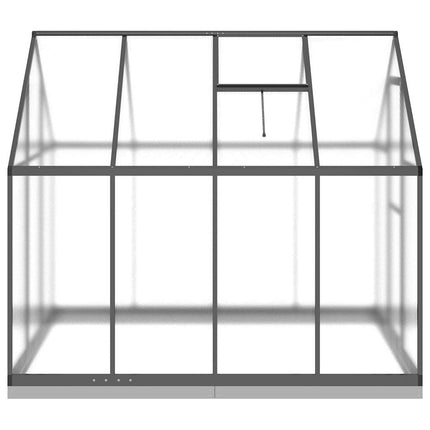 Växthus med ram antracit 224x169x202 cm aluminium