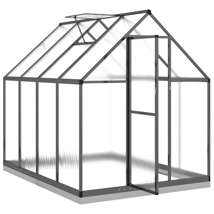 Växthus med ram antracit 224x169x202 cm aluminium