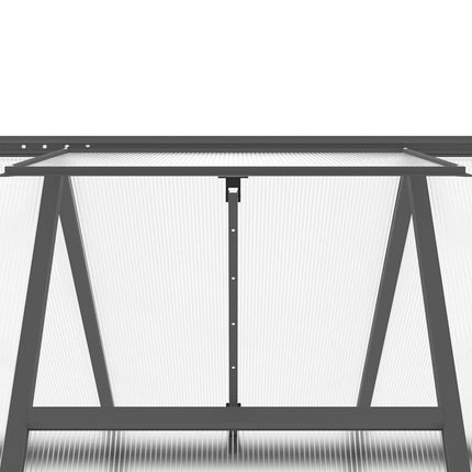 Växthus med ram antracit 224x169x202 cm aluminium