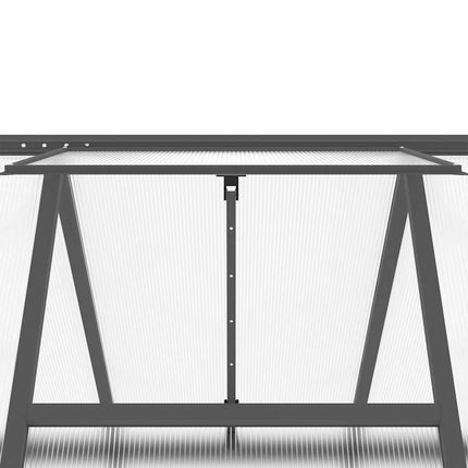 Växthus med ram antracit 334x169x202 cm aluminium