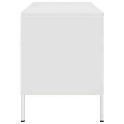 Tv-bänk vit 68x39x50,5 cm stål
