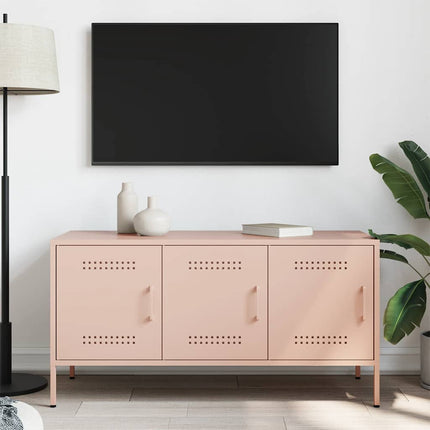 TV-skåp rosa 100,5x39x50,5 cm stål