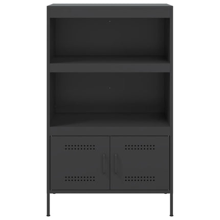 Högskåp svart 68x39x113 cm stål