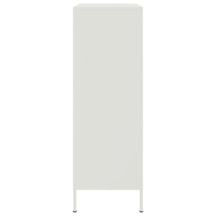 Högskåp vit 68x39x113 cm stål