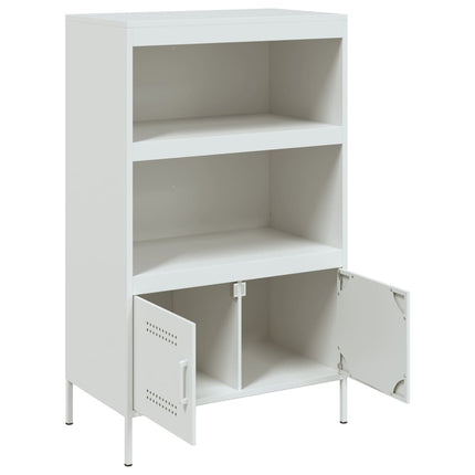 Högskåp vit 68x39x113 cm stål