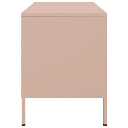 Tv-bänk rosa 68x39x50,5 cm stål