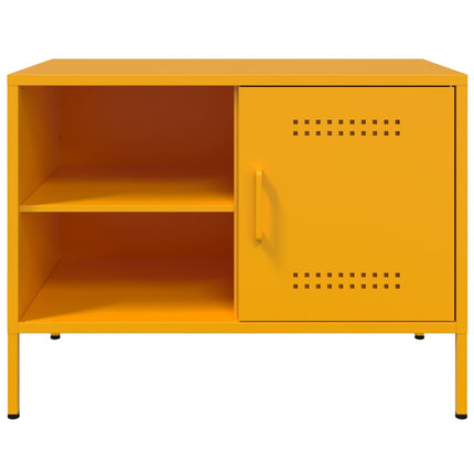 TV-skåp 2 st senapsgul 68x39x50,5 cm stål