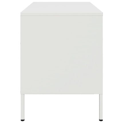 Tv-bänk vit 68x39x50,5 cm stål