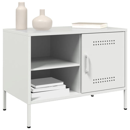 Tv-bänk 2 st vit 68x39x50,5 cm stål
