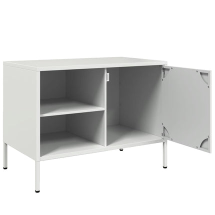 Tv-bänk 2 st vit 68x39x50,5 cm stål