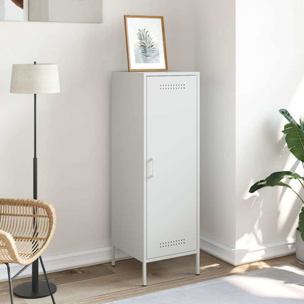 Högskåp vit 36x39x113 cm stål