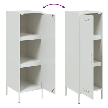 Högskåp vit 36x39x113 cm stål