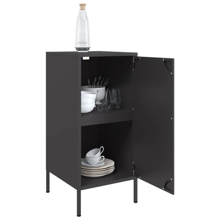 Skänk 2 st svart 36x39x79 cm kallvalsat stål