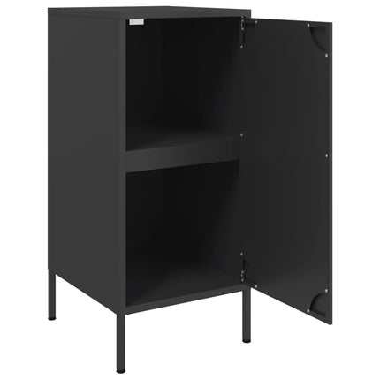 Skänk 2 st svart 36x39x79 cm kallvalsat stål