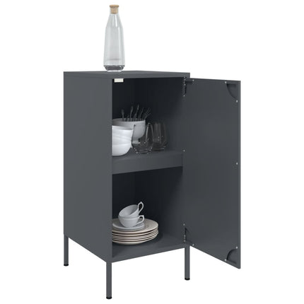 Skänk 2 st antracit 36x39x79 cm kallvalsat stål