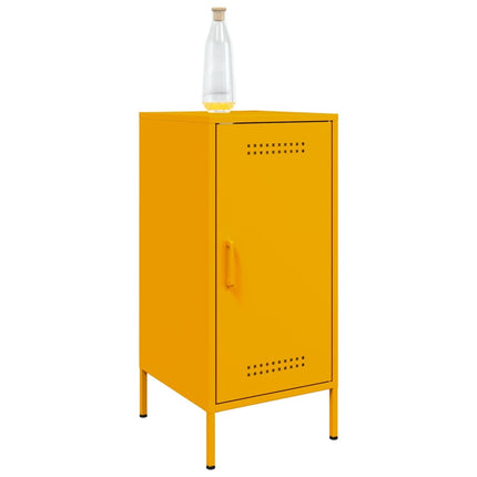 Skänk 2 st senapsgul 36x39x79 cm kallvalsat stål