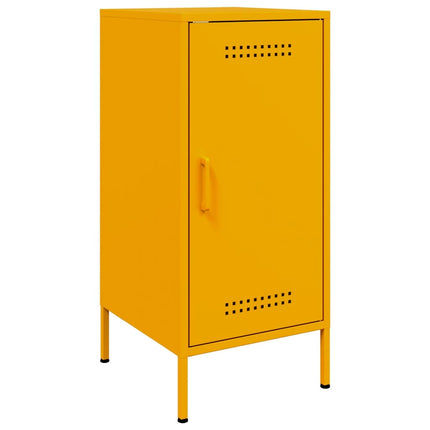 Skänk 2 st senapsgul 36x39x79 cm kallvalsat stål