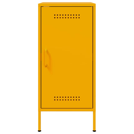 Skänk 2 st senapsgul 36x39x79 cm kallvalsat stål