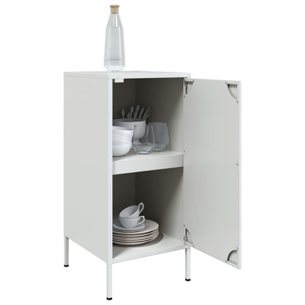 Skåp 2 st vit 36x39x79 cm stål