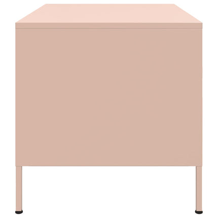 Soffbord rosa 68x50x50,5 cm stål