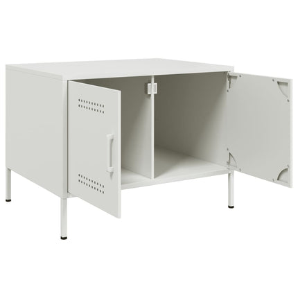 Soffbord vit 68x50x50,5 cm stål