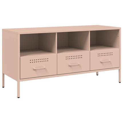 TV-skåp rosa 100,5x39x50,5 cm stål