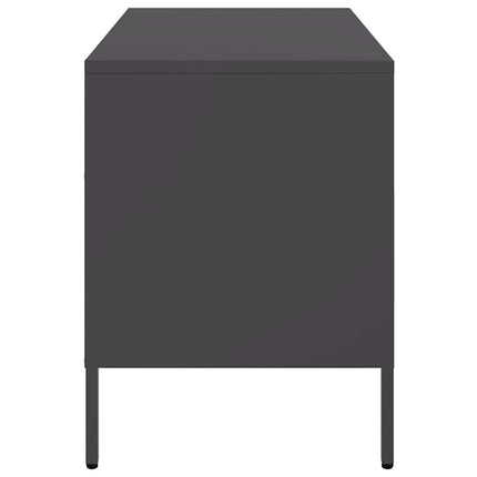Tv-bänk 2 st svart 68x39x50,5 cm stål