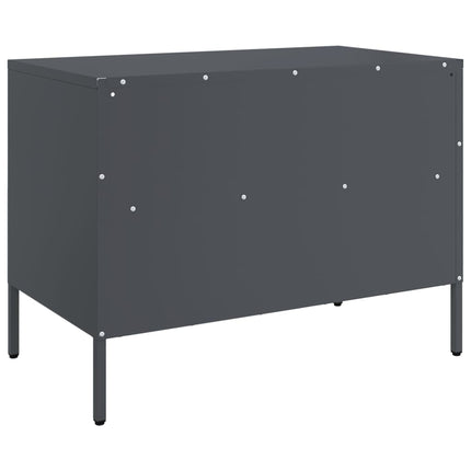 Tv-bänk antracit 68x39x50,5 cm stål
