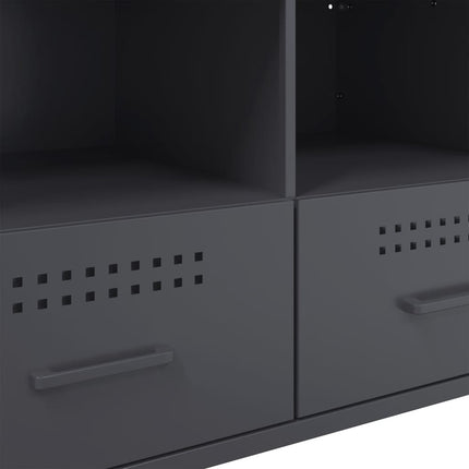 Tv-bänk antracit 68x39x50,5 cm stål