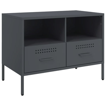 Tv-bänk 2 st antracit 68x39x50,5 cm stål