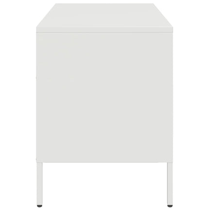 Tv-bänk 2 st vit 68x39x50,5 cm stål