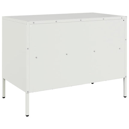 Tv-bänk 2 st vit 68x39x50,5 cm stål