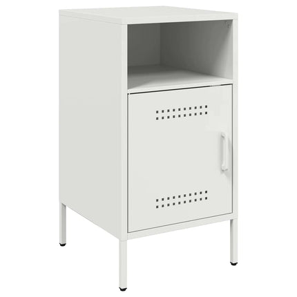 Sängbord 2 st vit 36x39x68 cm stål