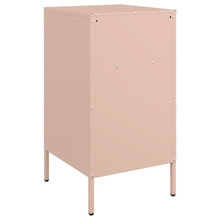 Sängbord 2 st rosa 36x39x68 cm stål