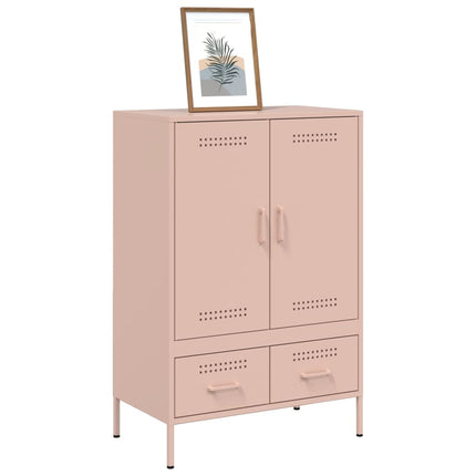 Högskåp rosa 68x39x101,5 cm stål
