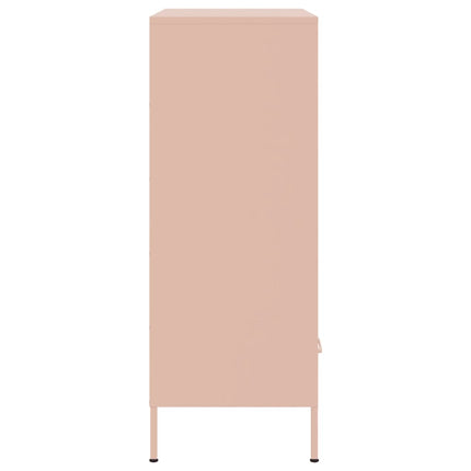 Högskåp rosa 68x39x101,5 cm stål