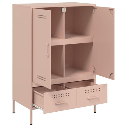 Högskåp rosa 68x39x101,5 cm stål