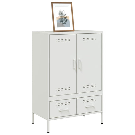Högskåp vit 68x39x101,5 cm stål